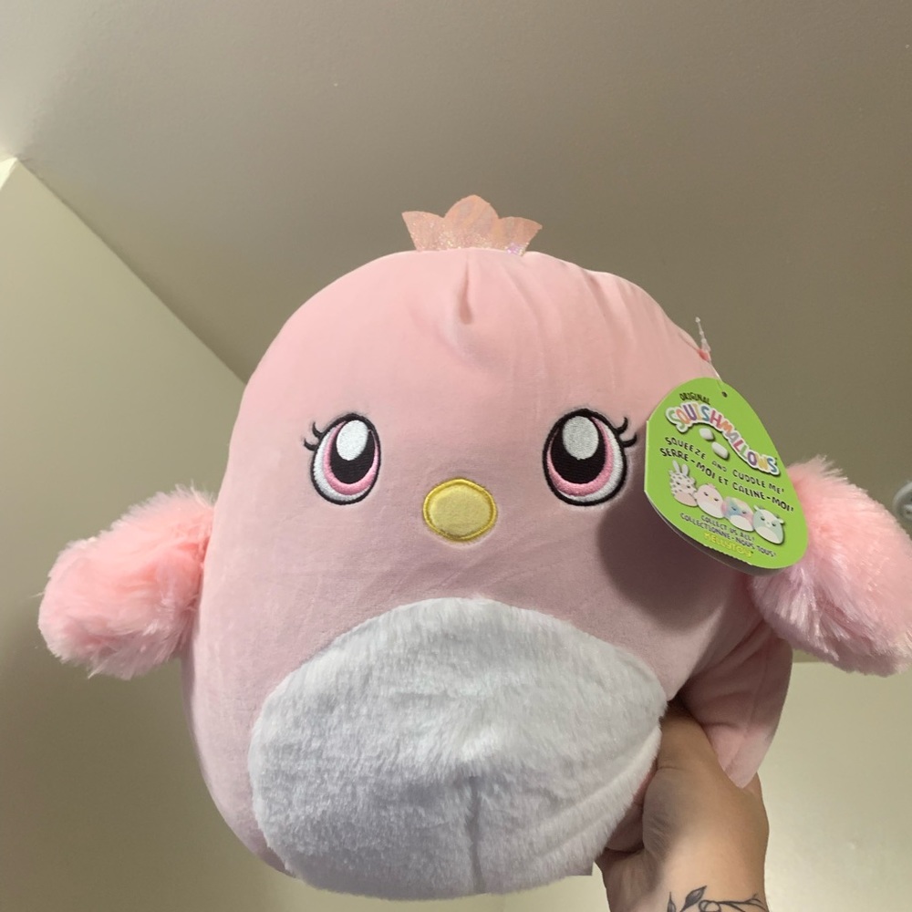 BNWT 12" Pink chick bird squishmallow